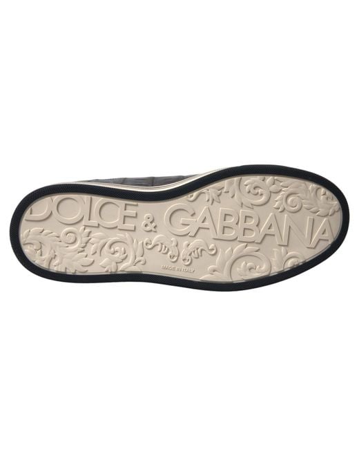 Dolce & Gabbana Black Croc Exotic Leather Casual Sneakers Shoes for men