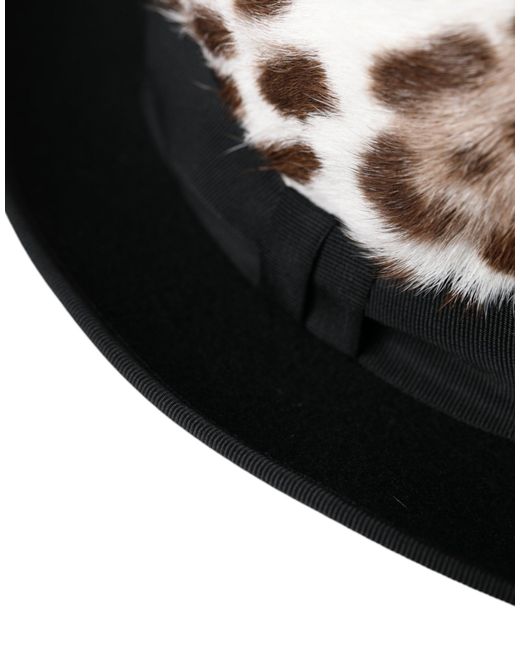 Dolce & Gabbana Multicolor Leopard Fedora Hat