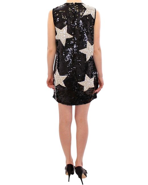Dolce & Gabbana Black Masterpiece Crystal Swarovski Stars Sheath Dress