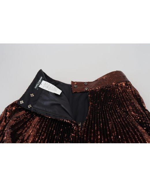 Dolce & Gabbana Black Sequined High Waist A-Line Maxi Skirt