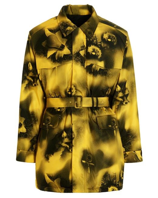 Prada Yellow Polyamide Parka for men