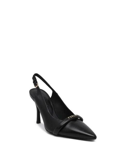 Furla Black Leather High Heel Pumps