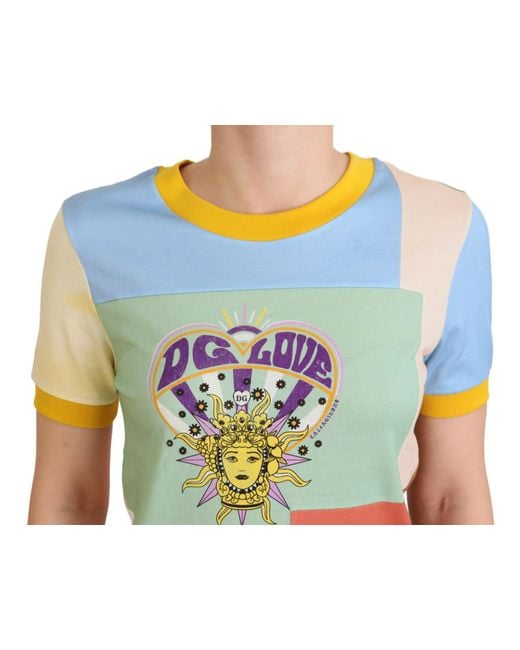Dolce & Gabbana Multicolor Dg Love Colorblock Tee Tsh8068