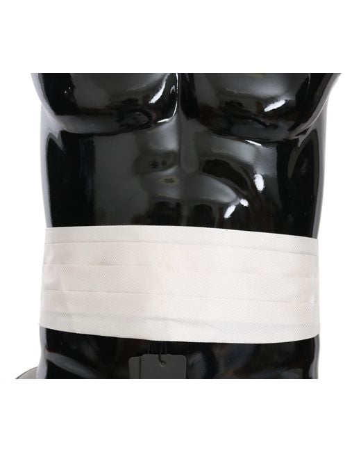 Dolce & Gabbana Black Waist Belt 100% Silk Cummerbund for men
