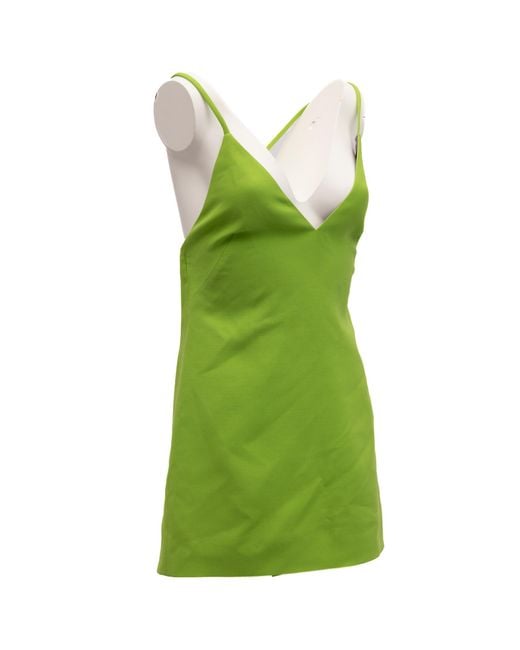 Valentino Garavani Green Neon Open Back Dress