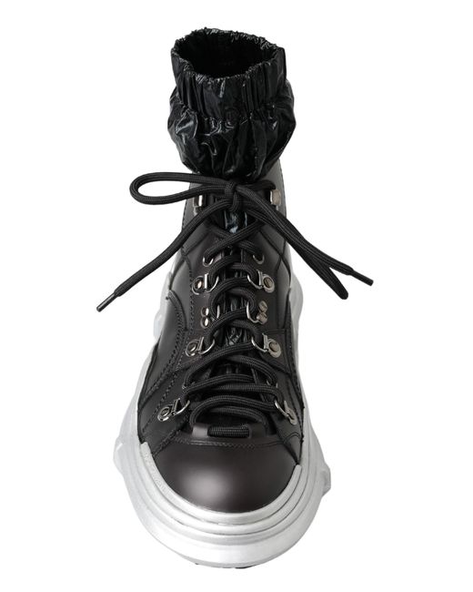 Dolce & Gabbana Black High Top Sneaker Bootie for men