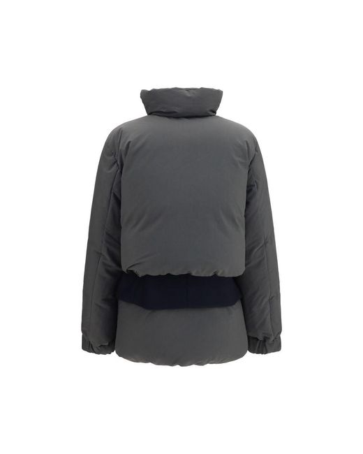 Sacai Gray Polyester Coat