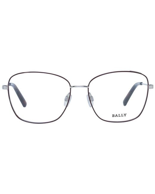 Bally Metallic Burgundy Optical Frames
