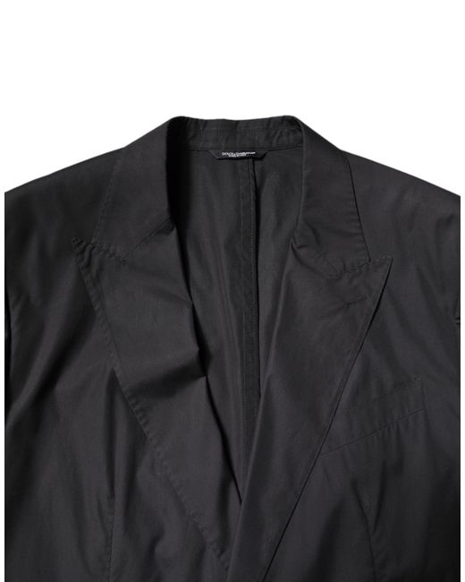 Dolce & Gabbana Black Cotton Single Breasted 2 Piece Suit for men