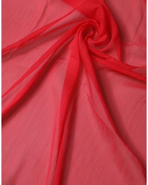 Dolce & Gabbana Red Stole Silk Neck Wrap Shawl Scarf for men