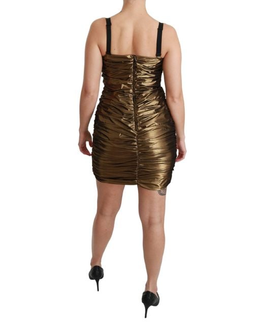 Dolce & Gabbana Black Nylon Bodycon Sheath Mini Dress