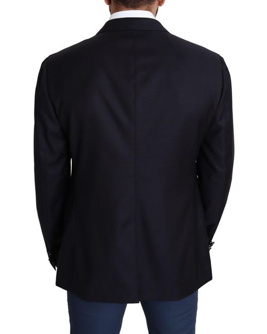 Dolce & Gabbana Blue Wool Single Breasted Napoli Blazer for men