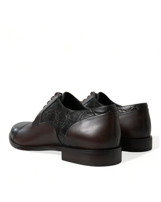 Dolce & Gabbana Black Exotic Leather Formal Dress Shoes for men