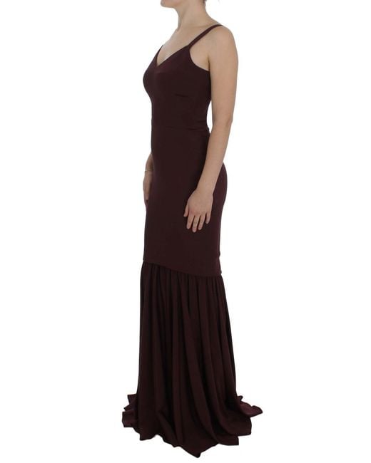 Dolce & Gabbana Black Stretch Full Length Sheath Dress