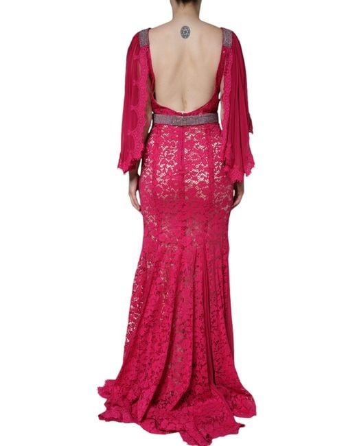 Dolce & Gabbana Red Lace Tassel Sleeveless Sheath Mini Dress Dolce & Gabbana Red Lace Tassel Sleeveless Sheath Mini Dress