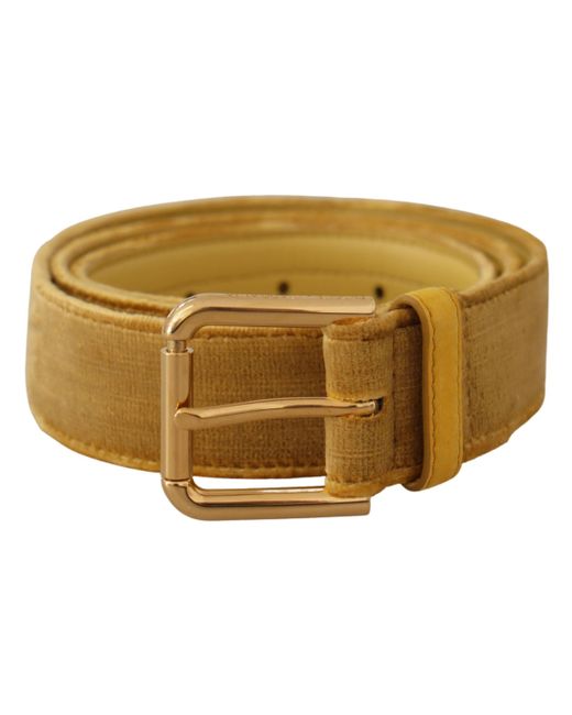 Dolce & Gabbana Metallic Elegant Velvet Designer-Buckled Belt