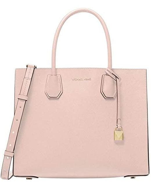 Michael Kors Mercer Soft Leather Tote Bag in Pink Lyst