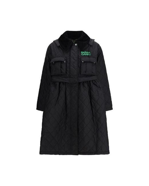 Barbour Black Polyester Coat