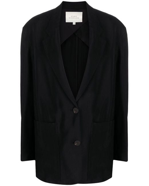Studio Nicholson Black Conde Single-breasted Blazer
