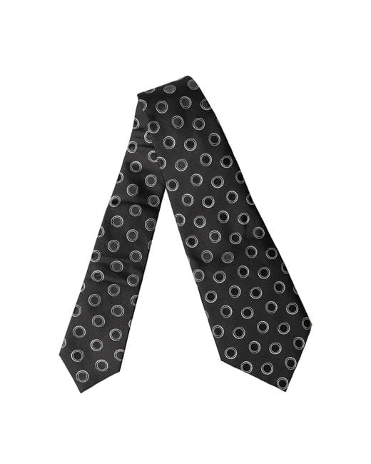 Dolce & Gabbana Black Polka Dot Silk Adjustable Neckwomen's Tie