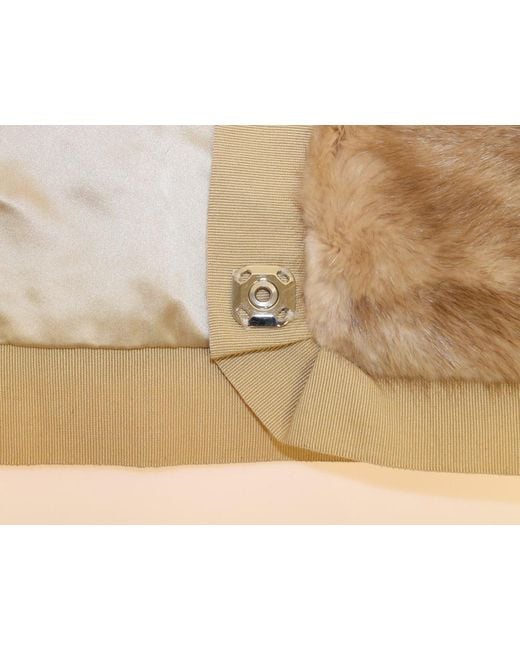 Dolce & Gabbana Brown Mink Fur Scarf Foulard Neck Wrap