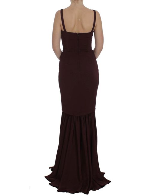 Dolce & Gabbana Black Stretch Full Length Sheath Dress
