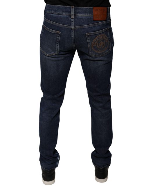 Dolce & Gabbana Blue 14 Years Straight Distressed Jeans for men