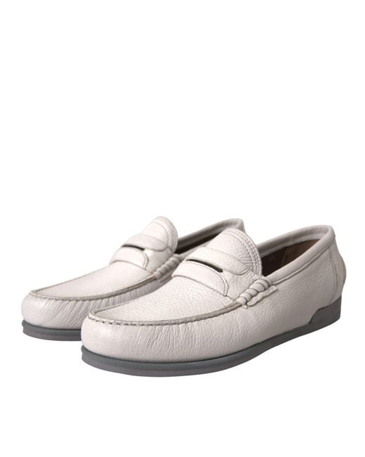 Dolce & Gabbana White Loafers for men