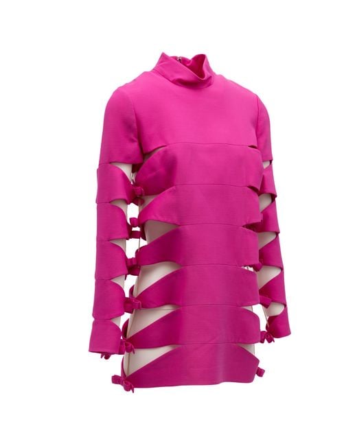 Valentino Garavani Pink Mini Cut-Out Dress
