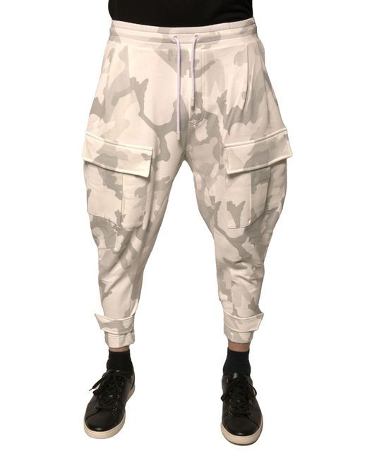 Dolce & Gabbana Natural Casual Joggers Camo Print Trousers for men
