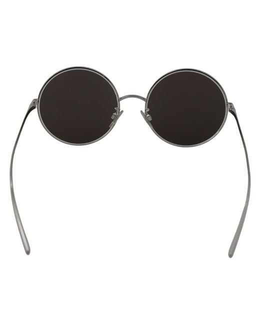 Dolce & Gabbana Black Plated Round Gray Le Nses Sunglasses