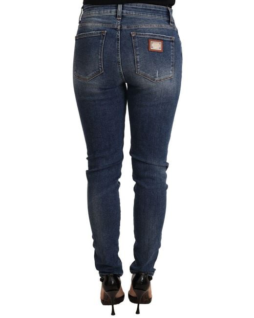 Dolce & Gabbana Dolce Gabbana Blue Wash Skinny Denim Cotton Stretch Jeans