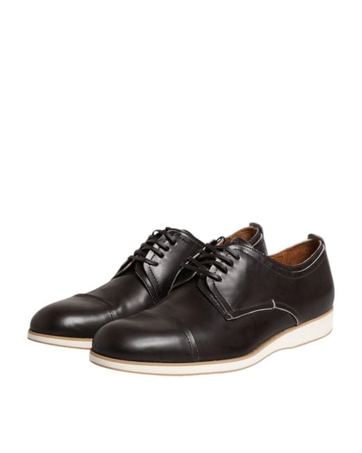 Pollini Black Oxford Shoes for men