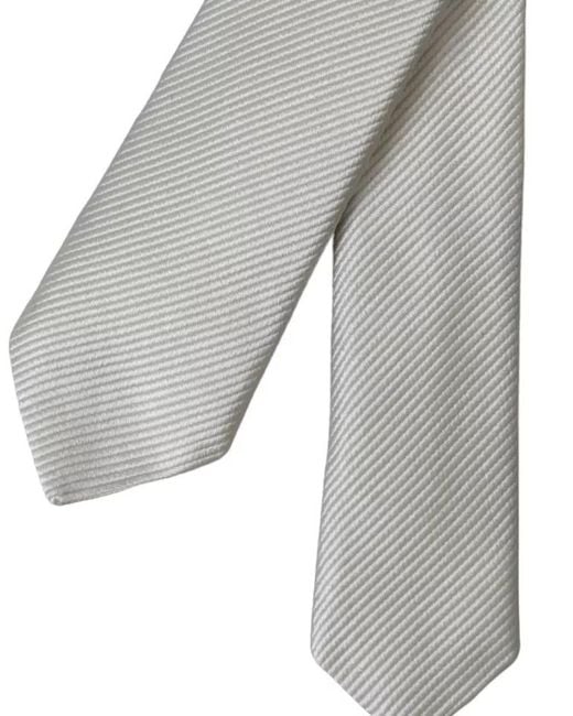 Dolce & Gabbana Black Solid Silk Adjustable Tie for men
