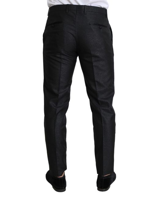 Dolce & Gabbana Black Metallic Skinny Trouser Dress for men