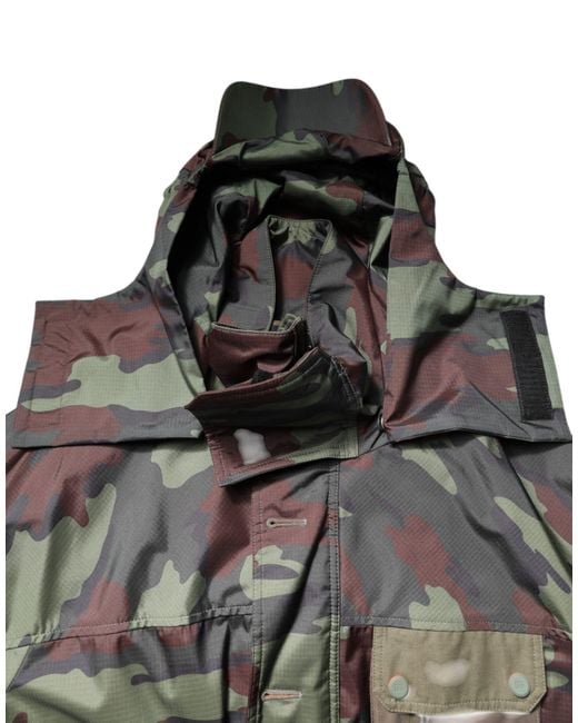Dolce & Gabbana Black Camouflage Buttonup Jacket for men