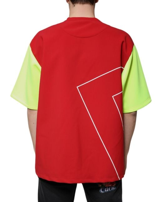 Dolce & Gabbana Red 0084 Graphic Tee Short Sleeve for men