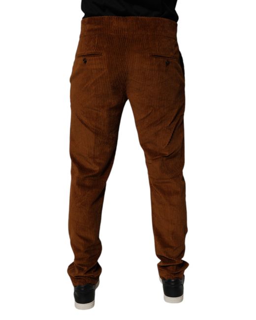 Dolce & Gabbana Brown Corduroy Pants for men