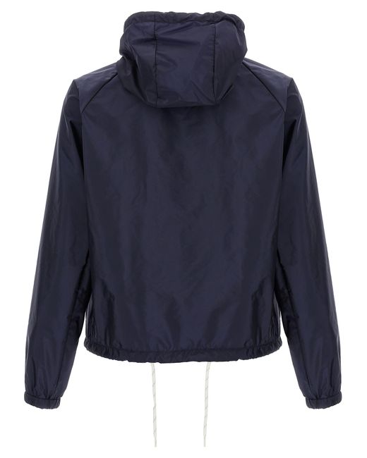 Prada Blue Recycled Polyamide Jacket for men