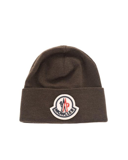 Moncler Wool Hat in Brown for Men | Lyst
