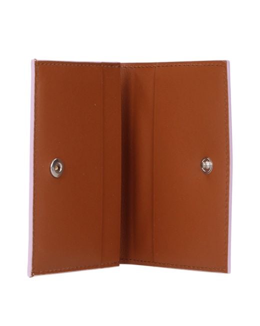 Jil Sander Purple Leather Cardholder
