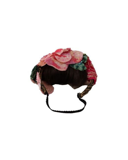 Dolce & Gabbana Black Multicolored Sequined Diadem Headband