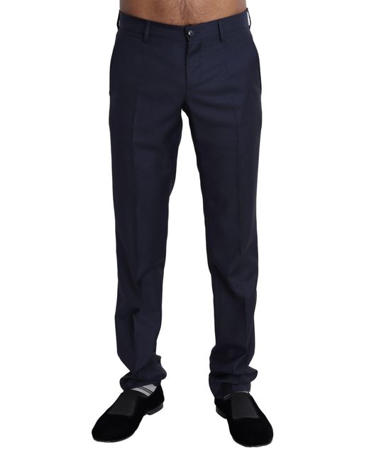 Dolce & Gabbana Blue Dress Formal Trouser Pants for men