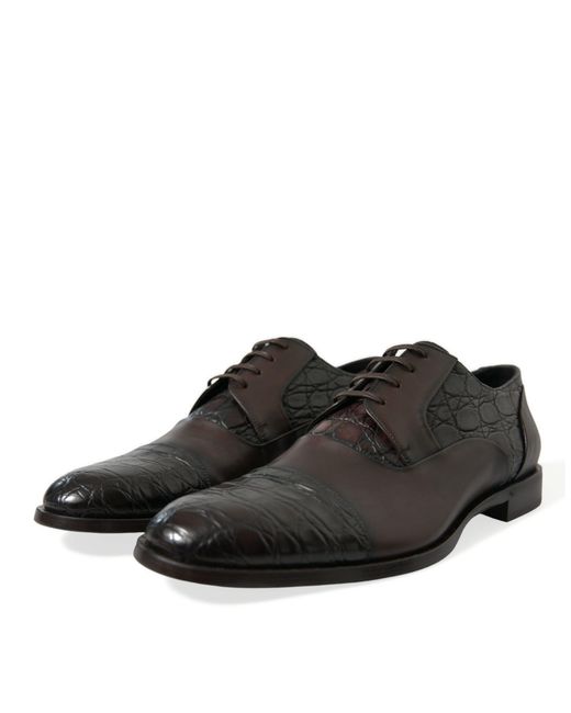 Dolce & Gabbana Black Exotic Leather Formal Dress Shoes for men