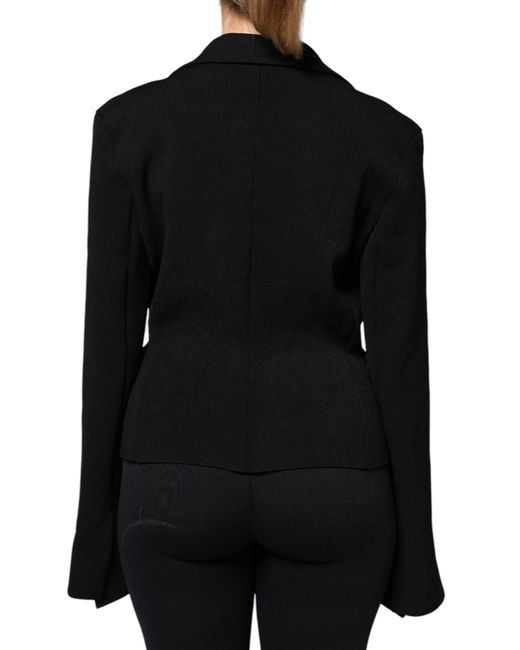 Dolce & Gabbana Black Viscose Single Breasted Blazer Jacket