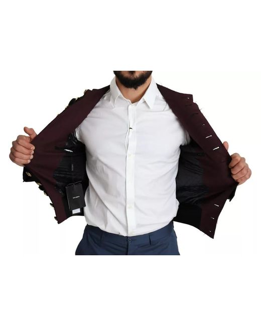 Dolce & Gabbana Black Button Embellished Military Jacket for men
