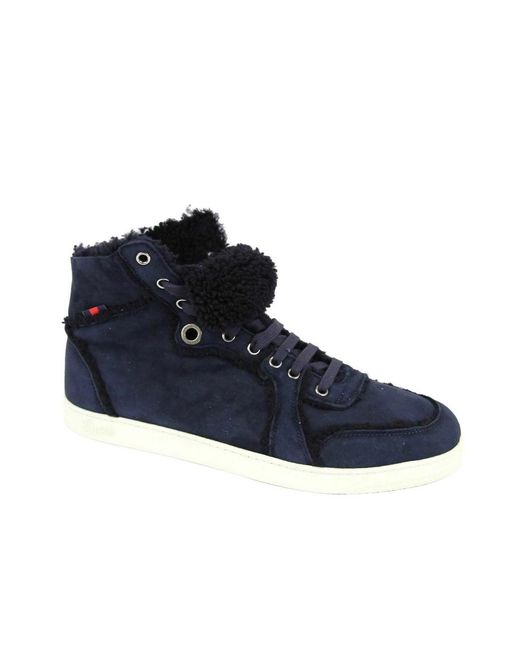Gucci Blue Shearling High-Top Sneaker for men