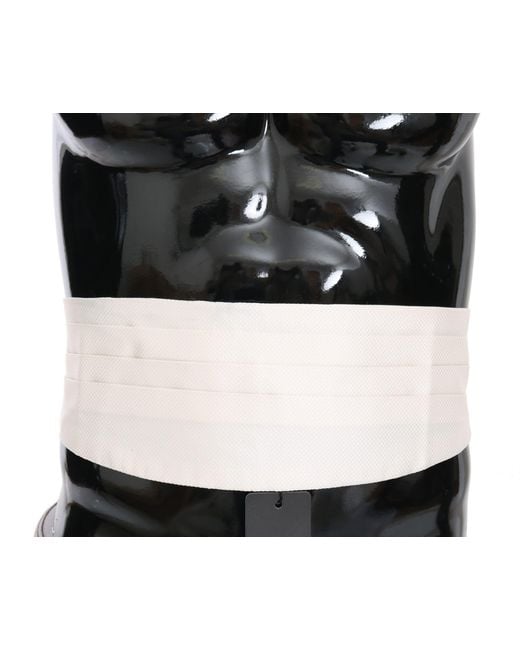 Dolce & Gabbana Black Waist Belt 100% Silk Cummerbund for men
