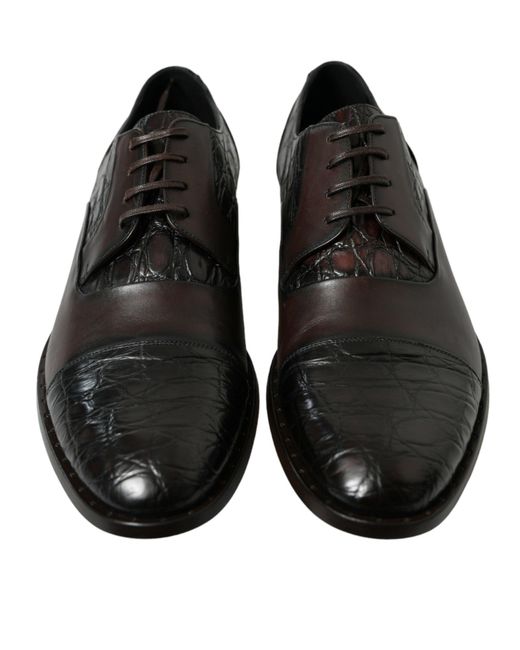 Dolce & Gabbana Black Exotic Leather Formal Dress Shoes for men