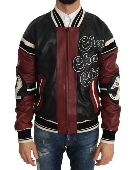 Dolce & Gabbana Black Leather Club Lounge Jacket for men